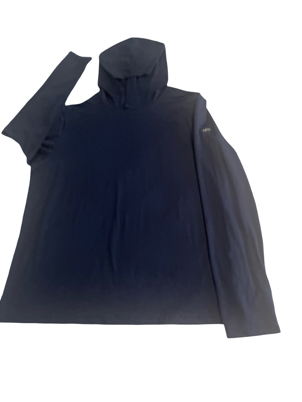 Alo Yoga Long Sleeve Blue Hoodie Sz. XL Lightweight Soft Travel Workout Running